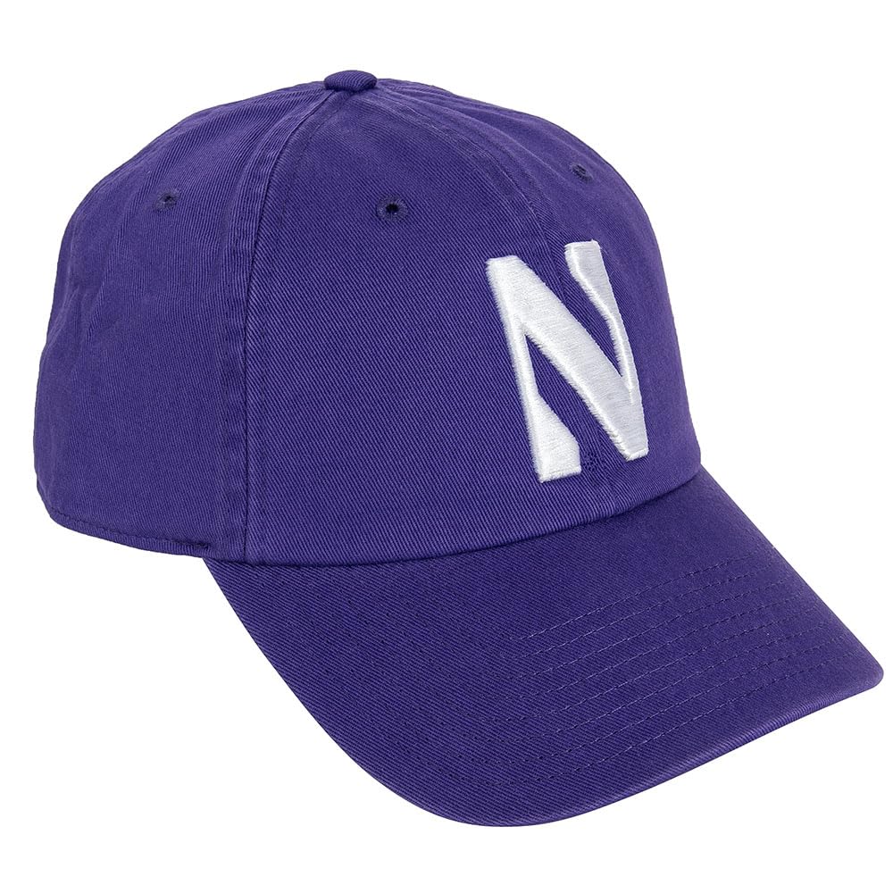 Desert Cactus Northwestern University Baseball Hat NU Wildcats Brimmed Embroirderd Hats Cap Adjustable Cloth Strap Adult (Style A) Purple, Purple, One size