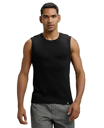 Jockey 9930 Men's Super Combed Cotton Rib Solid Slim Fit Round Neck Muscle Vest