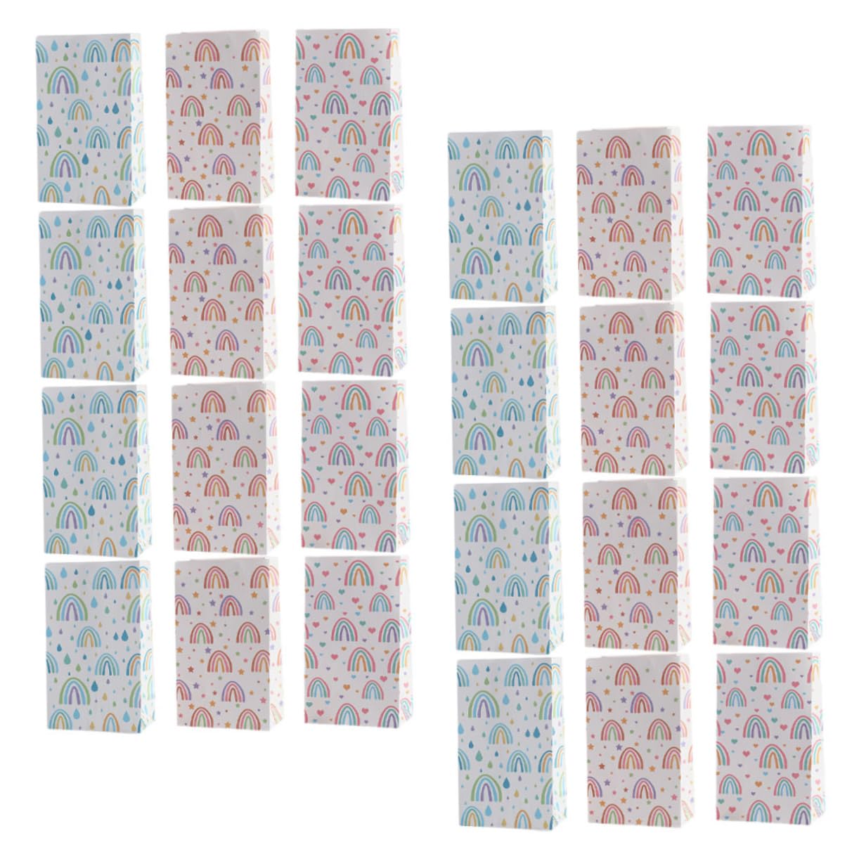 CALLARON 4 Sätze Quadratbeutel Versiegelbar Hochzeit Party -papiertüten Aufbewahrungstasche Partytaschen Geschenktüte Aus Papier Aufbewahrungsbeutel Aus Papier 30 Stück * 4