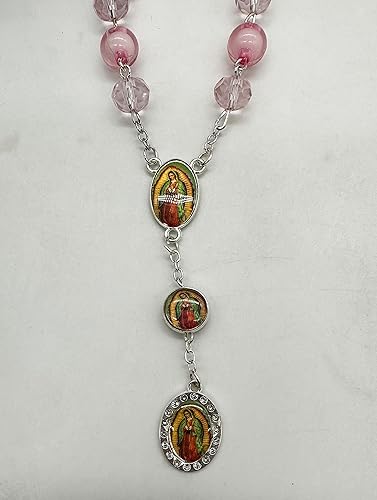 Miniatura 9 de Nuestra Señora Guadalupe Virgen María Centro de mesa Bautismo Recuerdos de Bautizo Rosario Pulsera Recuerdos Fiesta de Recuerdos - 12 Piezas