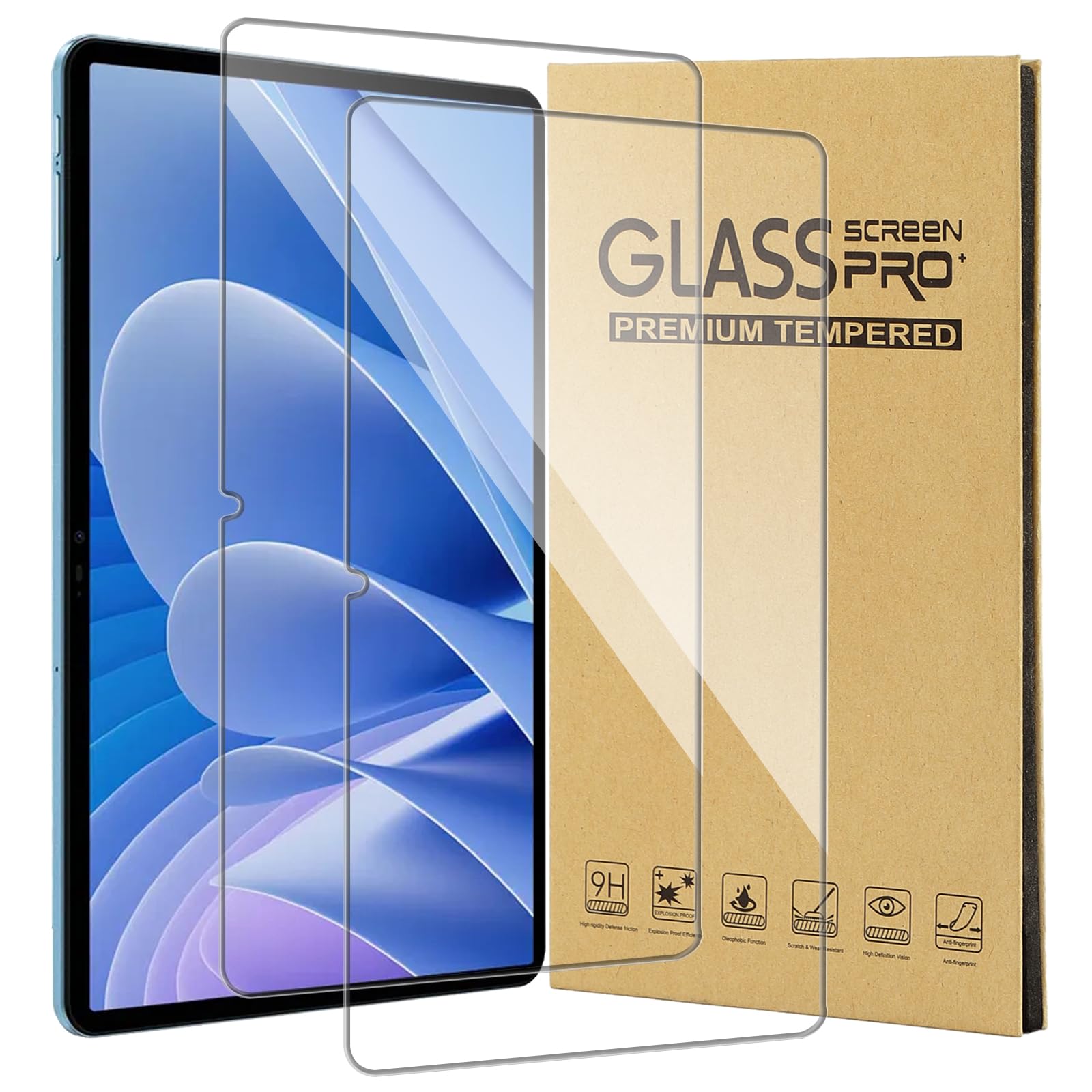 Protector De Pantalla De Vidrio Templado 9H A Prueba De Arañazos, 2