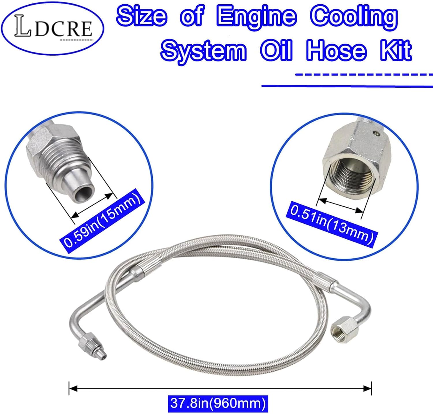 Engine Cooling System Oil Hose Kit 2204030 5412355 Replacement for Polaris Trail Boss Trail Blazer 330 2003-2008, Magnum 330 2004-2006, ATP 330 4X4 2004-2005