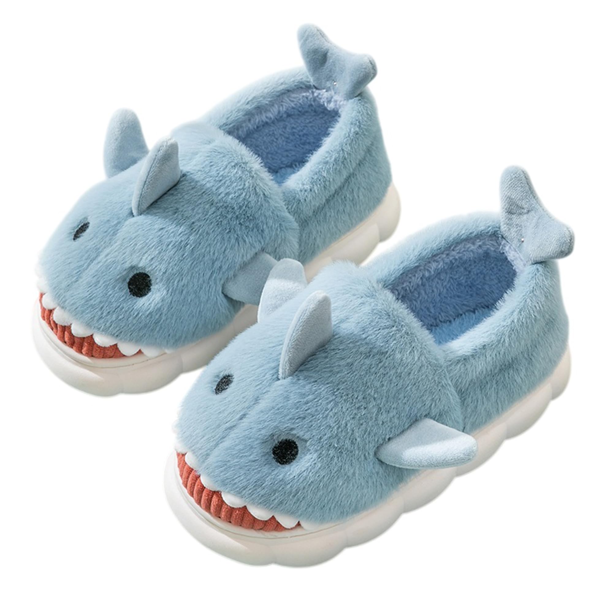 Fadezar Pantofole Donna Squalo/Mucca Ciabatte Donna Uomo Peluche Calde Leggere Morbide Comode e Antiscivolo Ciabatte Invernali