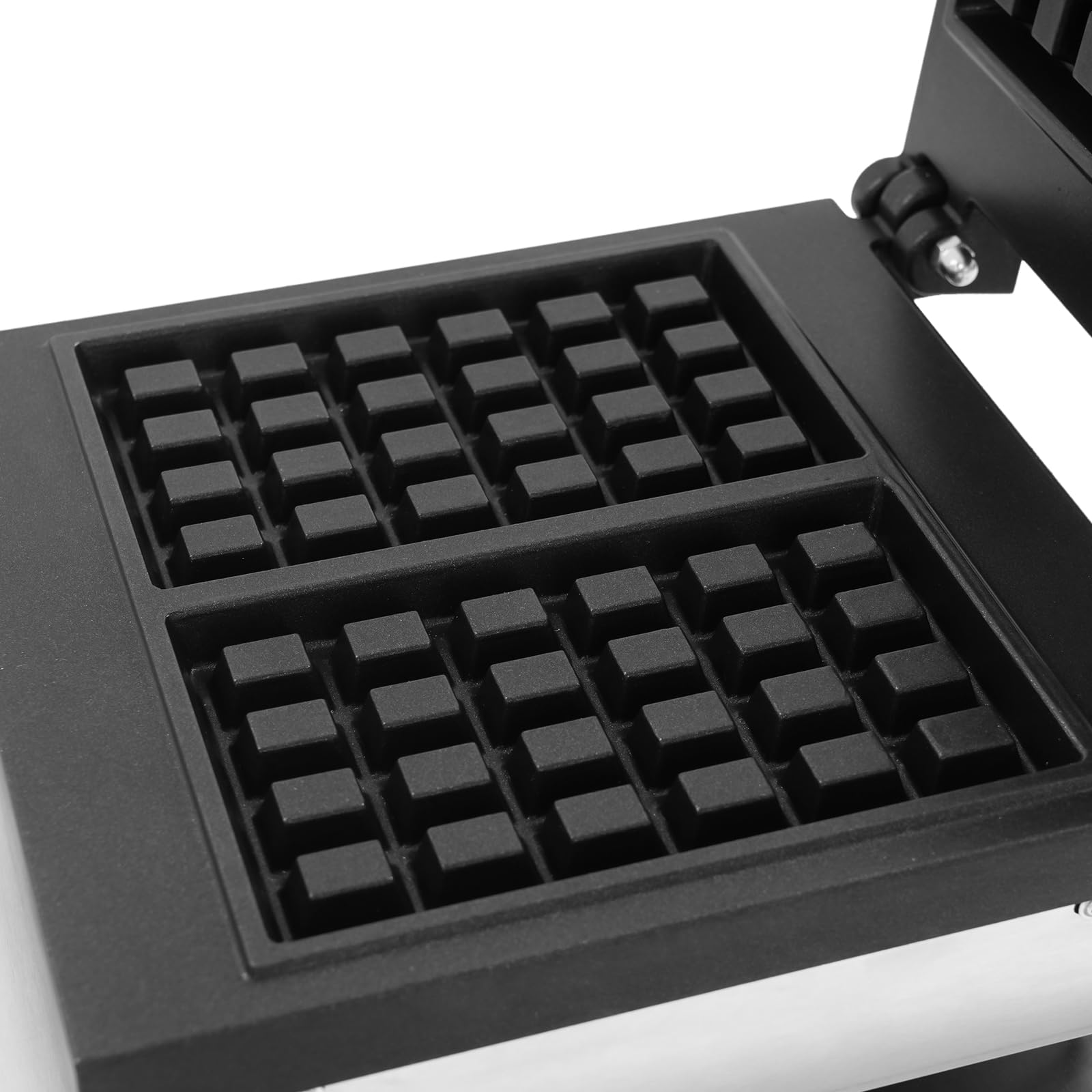Gaufrier électrique 2000W Gaufrier Professionnel - Appareil à Gaufres pour 2 Gaufres - Revêtement Antiadhésif-Thermostat Réglable 50-300℃ - Cafétéria/Boulangerie/Snack-bar