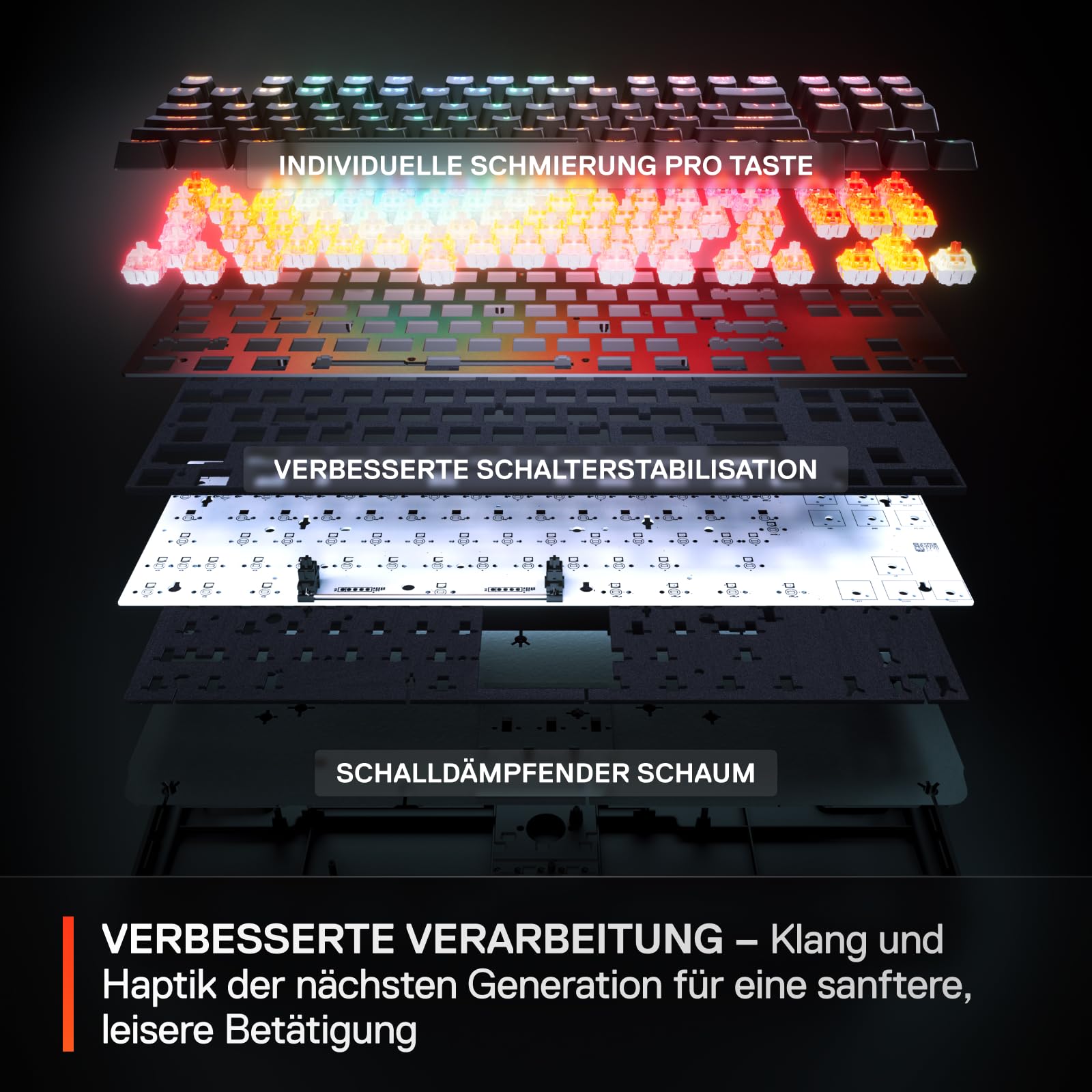 SteelSeries Apex Pro TKL Gen 3 - Gaming Keyboard - Hall Effect Switches; OmniPoint 3.0 - Adjustab... Ansicht 7