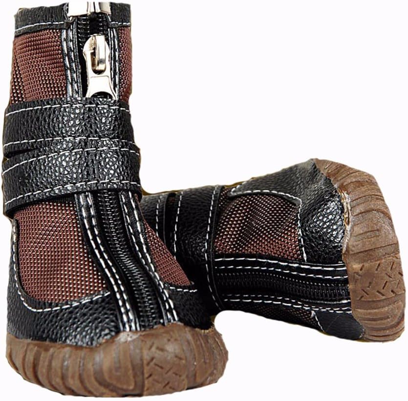 4pcs Waterproof snow boots _ dog large dog Martin boots slip waterproof snow boots Samurai Samurai,Twelve