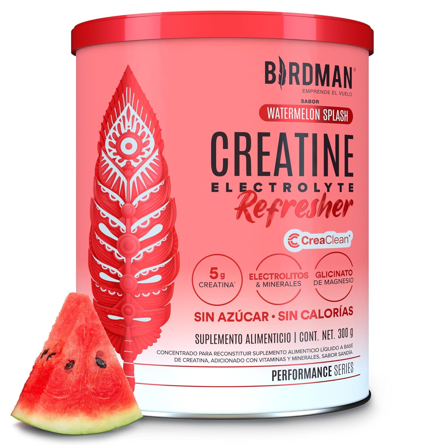 BIRDMAN Creatine Refresher | Creatina Monohidratada con Electrolitos, Magnesio y Vitaminas | Sin Azúcar, Sin Calorías | Saborizantes y Endulzantes Naturales | Watermelon Splash...