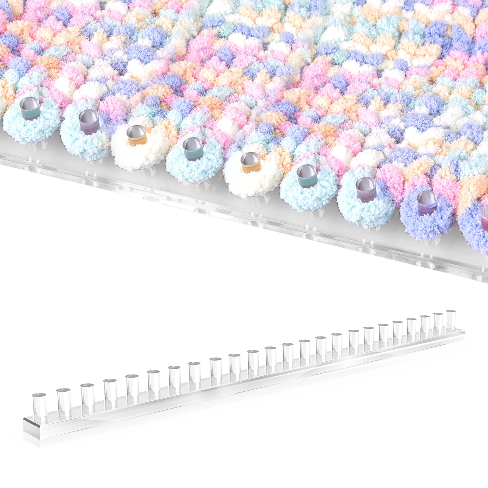 Photo 1 of **BROKEN**47" Acrylic Chunky Blanket Loom DIY Throw Blankets Knitting Loom Installation-Free, No Needles Required, Beginner-Friendly Yarn Craft for Home Decor