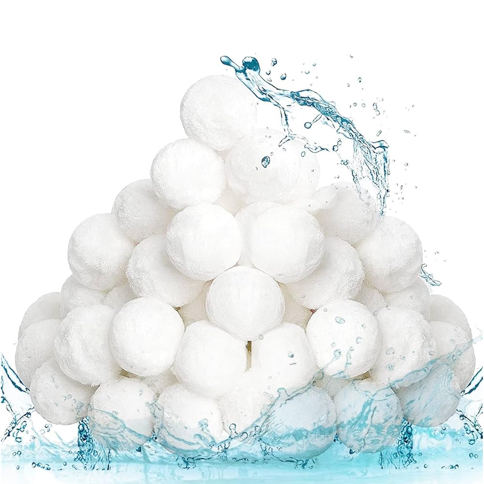 Piłki filtrujące do basenu, 1000 g, zastępują 35 kg piasku filtrującego, kulki filtrujące do instalacji piaskowych, filtr basenowy wielokrotnego użytku, przyjazny dla środowiska zamiennik do