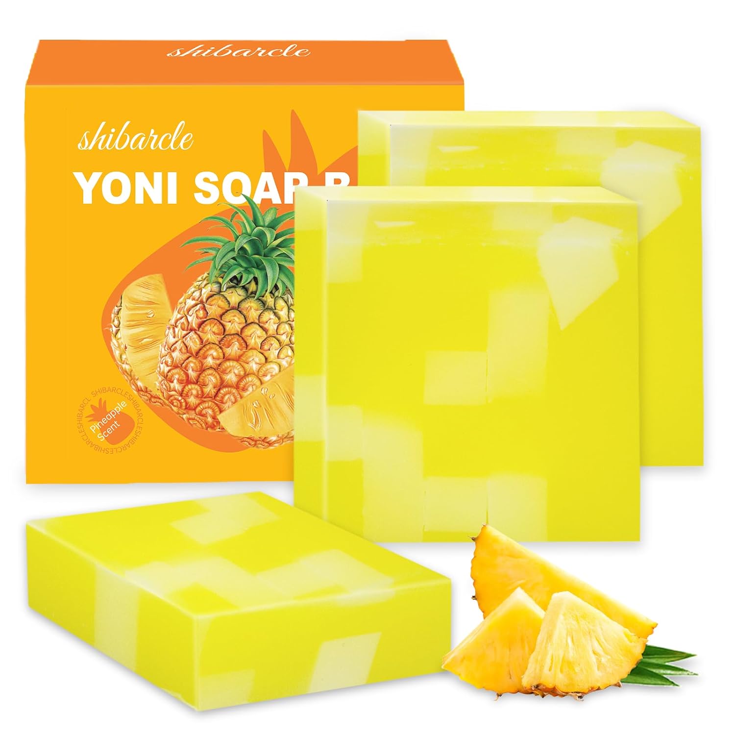 3 PCS Yoni Soap Bar, Organic Yoni Bar Soap Yoni Wash Feminine Wash for Women Ph Balance, Natural Deodorant Vaginal Body Bath Soap Body Wash Pineapple Handmade feminine soap 3 PCS Yoni Soap Bar, Organic Yoni Bar Soap Yoni Wash Feminine Wash for Women Ph Balance, Natural Deodorant Vaginal Body Bath Soap Body Wash Pineapple Handmade feminine soap