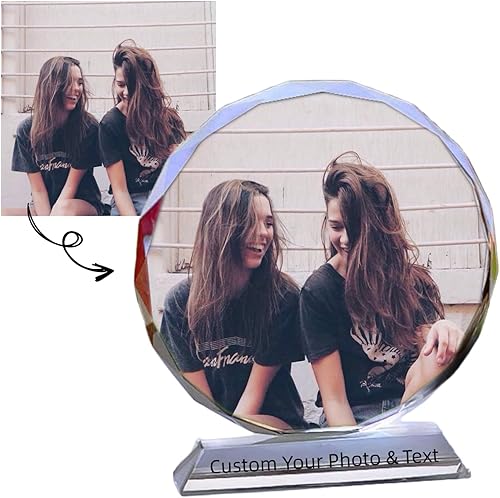 Miniatura 8 de LG LOUIS GARDEN Foto de cristal personalizada, regalos personalizados para el día de San Valentín, cumpleaños, boda, imágenes y texto