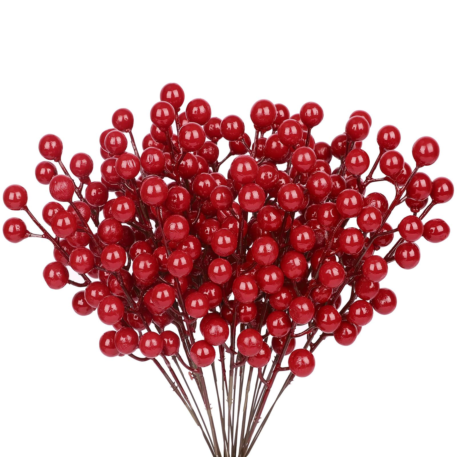 HOHOTIME 24 Pack Artificial Colorful Berry Stems - Christmas Holly Berry Picks For Tree, Wreath & DIY Craft Decor - View #7