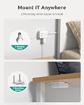 NUTICT 360° Rotating Flat Plug Power Bar, 3FT Short Extension Cord | 3 AC Outlets and 4 USB Ports, Cruise Travel Essentials, Wall Mount, Power Strip for Home Office Dorm, White