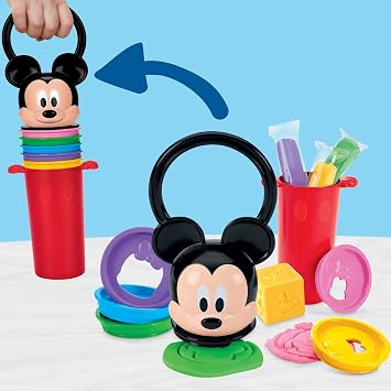 Play-Doh Disney Junior Happy Stackable Oyun Seti | Okul Öncesi Çocuklar İçin Oyuncak | 2 Yaş ve Üzeri Çocuklar İçin Sanat ve El İşi Hediyesi