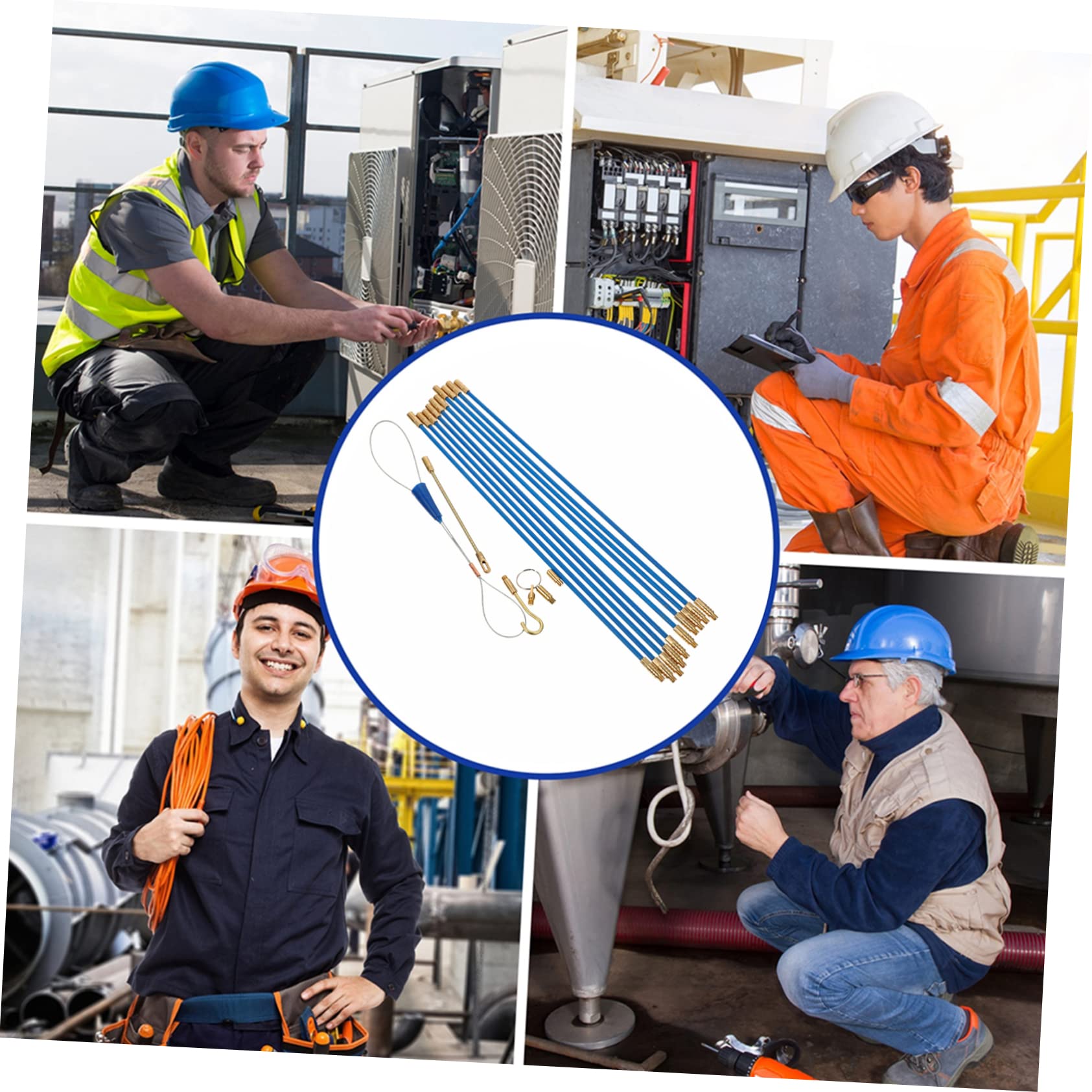 UPKOCH 2sätze Glasfaser Kabelziehset Durchziehhilfe Für Kabelverlegung Geeignet Für Wände Und Decken Mit Ergonomischem Design Und Strapazierfähigem Material