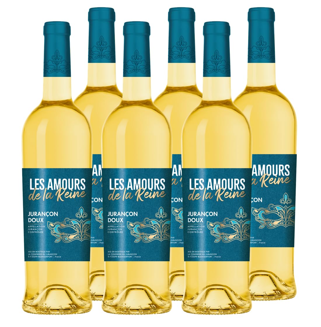 Jurançon Moelleux - Les Amours de la Reine - Vin Blanc - AOP Jurançon - Lot de 6 bouteilles x 75 cl