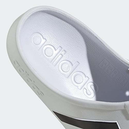 adidas Mixte Adilette Clogs, Cloud White/Core Black/Cloud White, 37 EU - 5