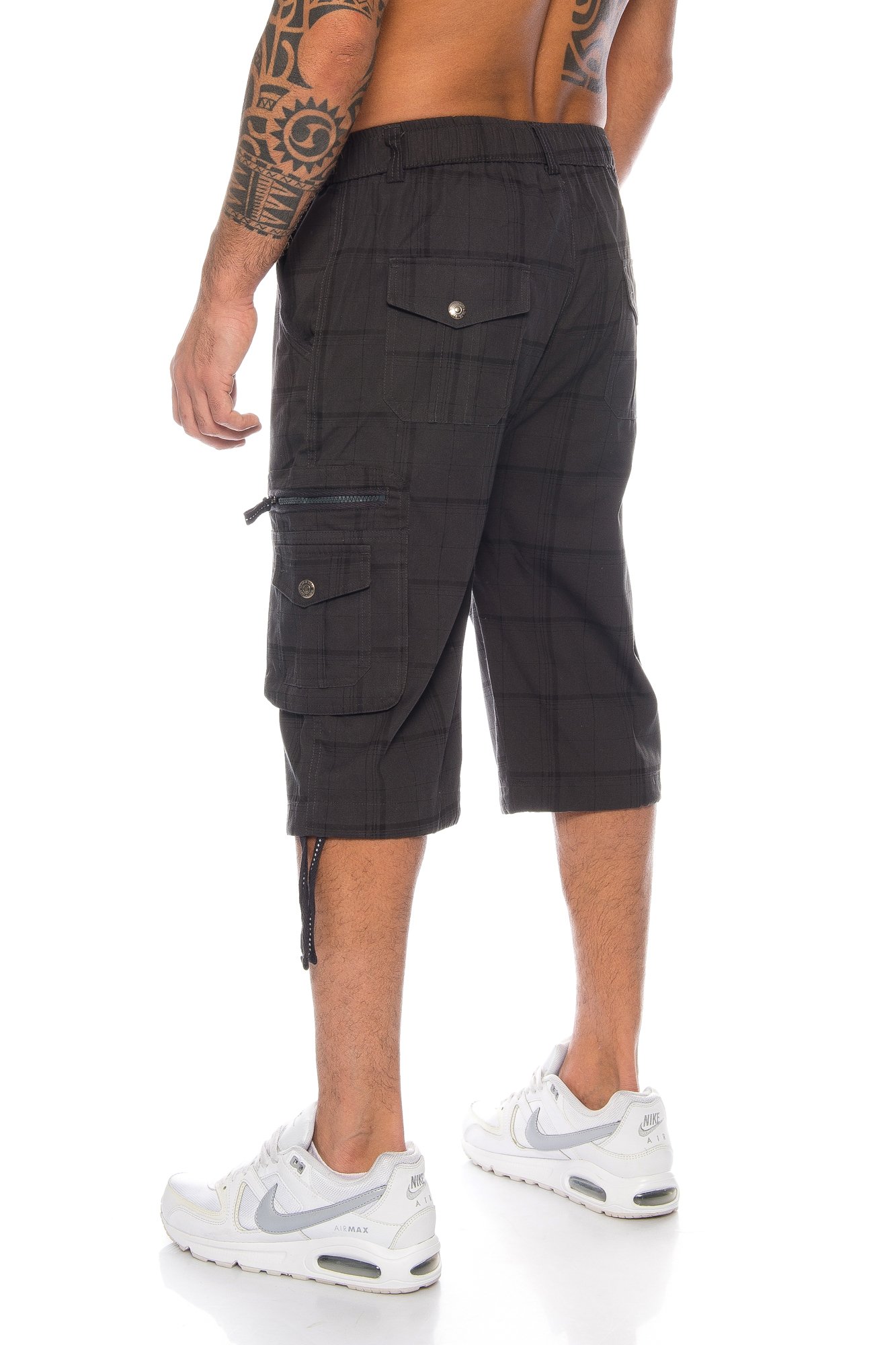 Kendindza Short Homme Pantacourt Bermuda Cargo Loisir Shorts d'été M-4XL