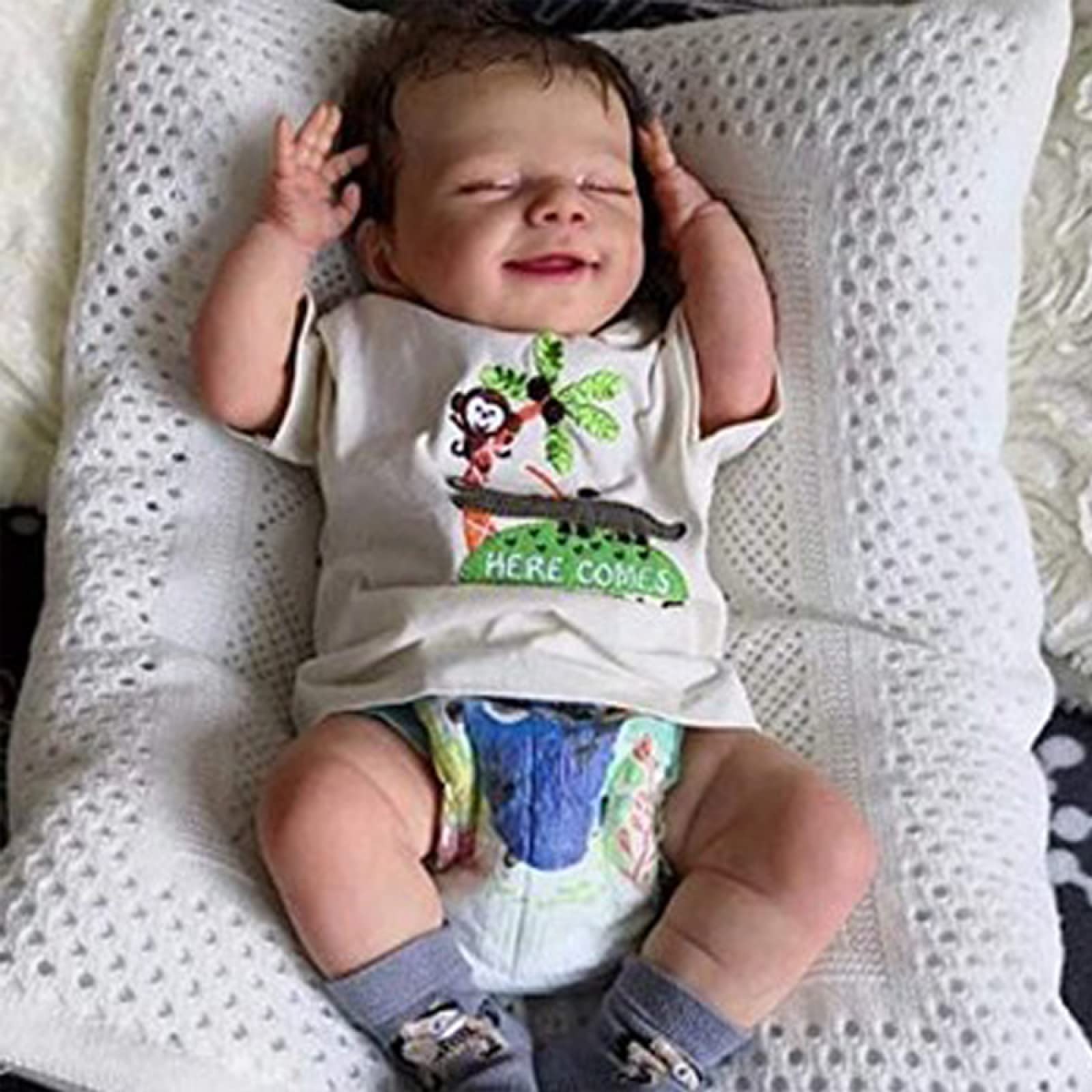 リアルな赤ちゃん人形 40 センチメートル本物そっくりの生まれ変わった人形ソフト