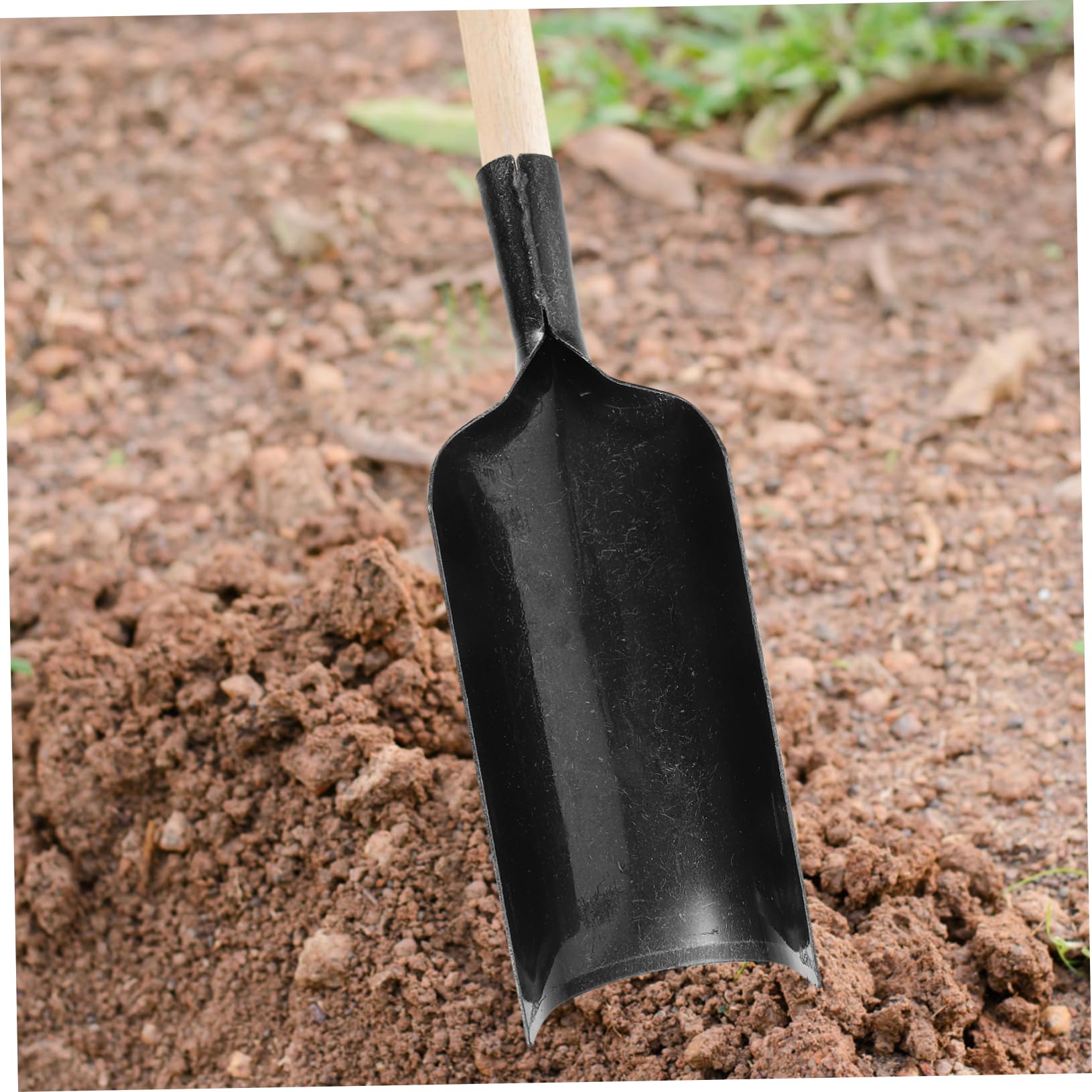 Pala da Giardino in Acciaio al Manganese Nera per Scavo