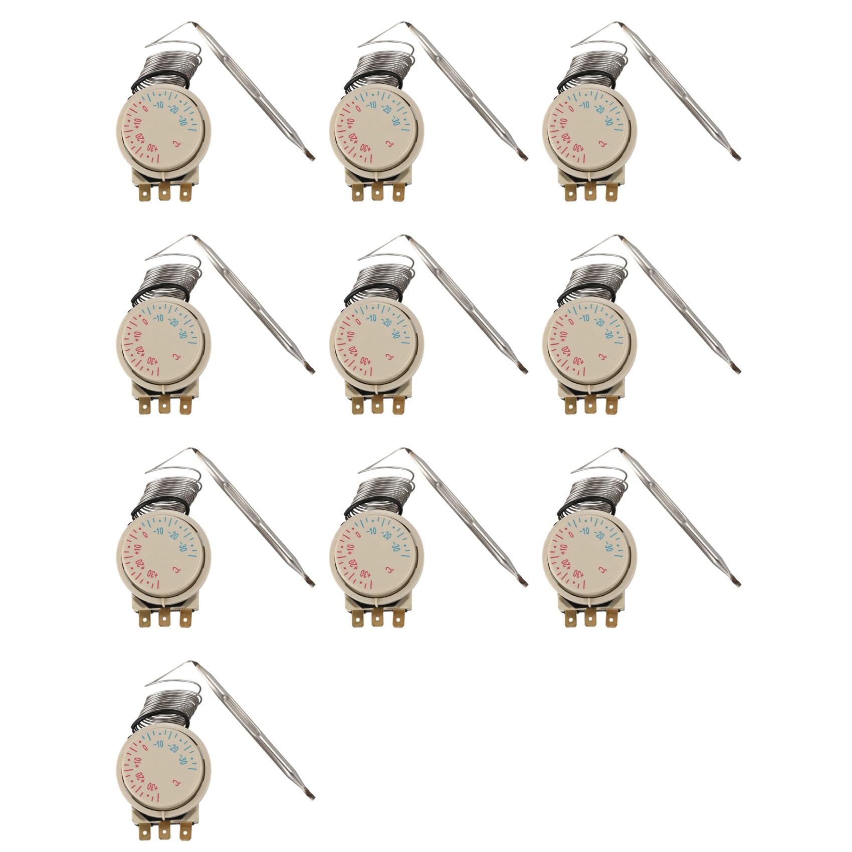 Jnchdghwa 10X Freezer -30-+30℃ AC 250V 16A AC380V Temperature Capillary Thermostat