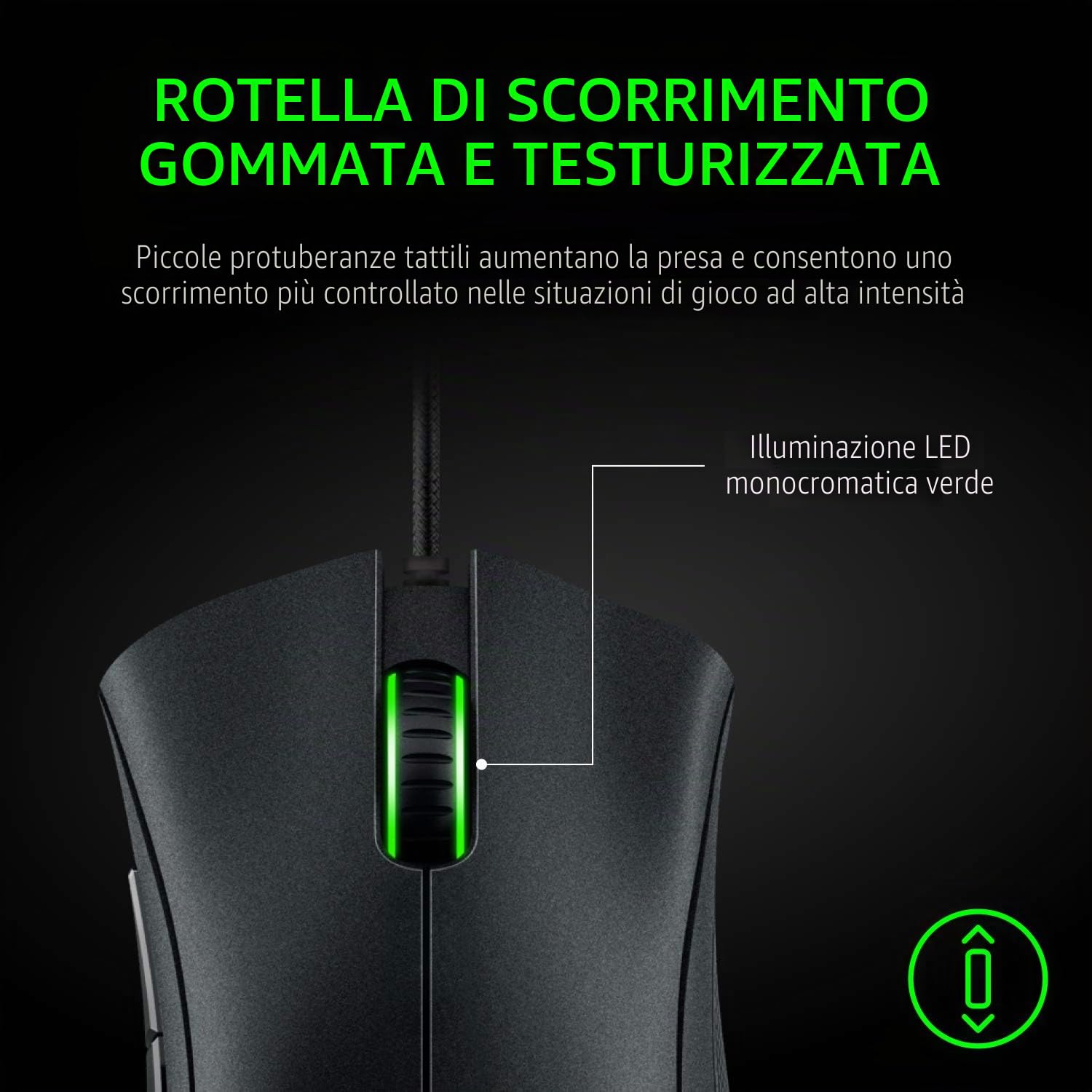 Razer DeathAdder Essential (2021) - Mouse da Gioco Cablato con Sensore Ottico da 6400 DPI (Sensore Ottico da 6400 DPI, 5 Pulsanti Programmabili, Fattore di Forma Ergonomico) Nero
