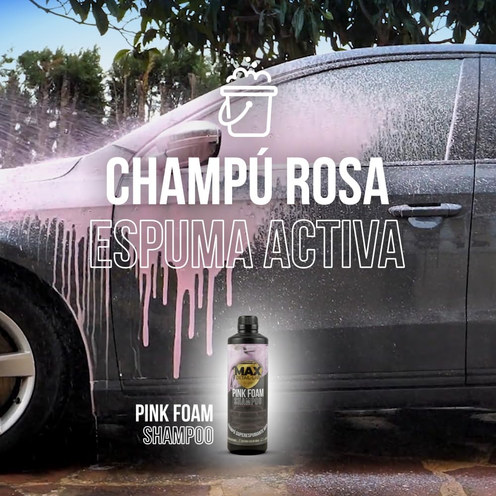 MAX DETAIL-LAB - Pink Foam - Autoshampoo Rosa Snow Foam Aktivschaumreiniger, Vorreiniger Autowäsche Konzentrat, Glänzendes Finish, Schaumreiniger Autopflege Aussen Detailing Car Motorrad, 5L