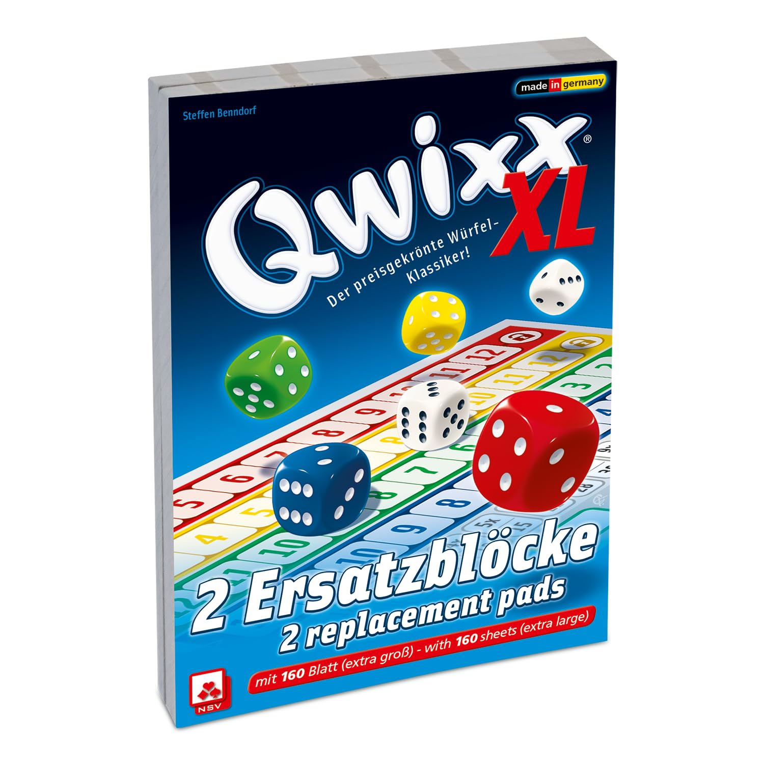 NSV - 4021 - QWIXX - XL - Ersatzblöcke 2er Set - Würfelspiel