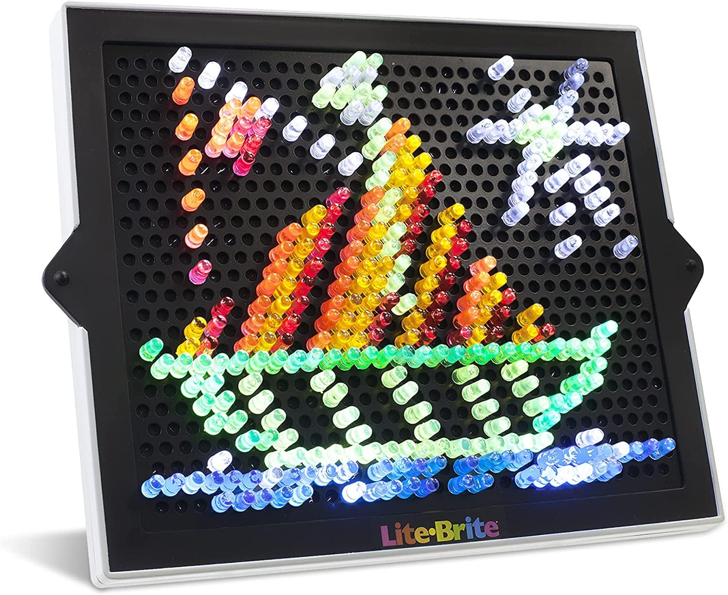 BasicFun Lite-Brite The Original - Tablero de Dibujo con luz LED y Colores - Juguete con luz para niños