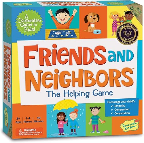 Peaceable Kingdom Amigos y vecinos The Helping Game ganador de premios Juego Desarrollo emocional colaborativo para niños