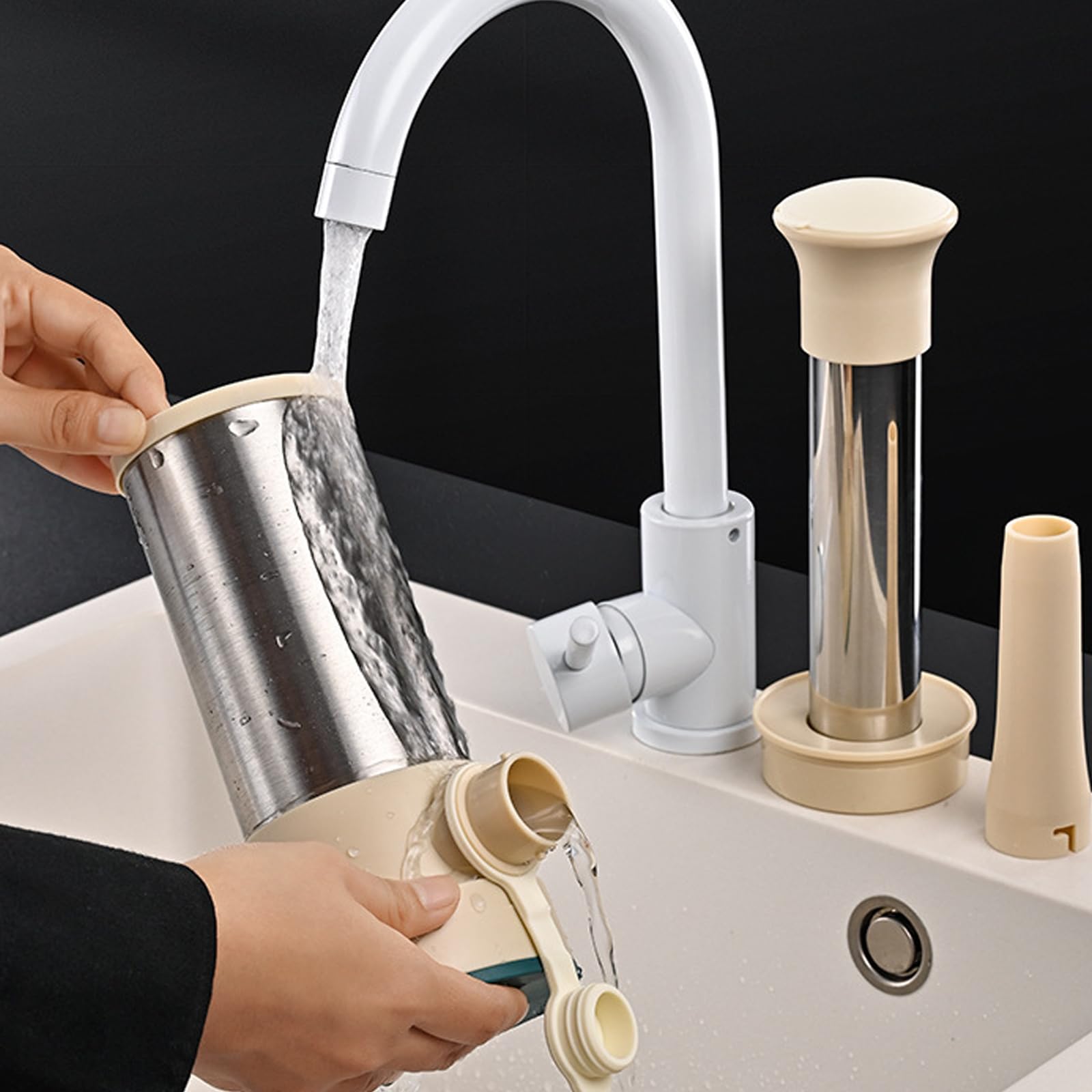 Riempitrice per Salsicce in Acciaio Inox,Macchina per Insaccatrice Manuale Strumento per Riempire Salsicce Insaccatrice per Salsiccia con Imbuto per Salsiccia,per Carne Riempitrice per Salu