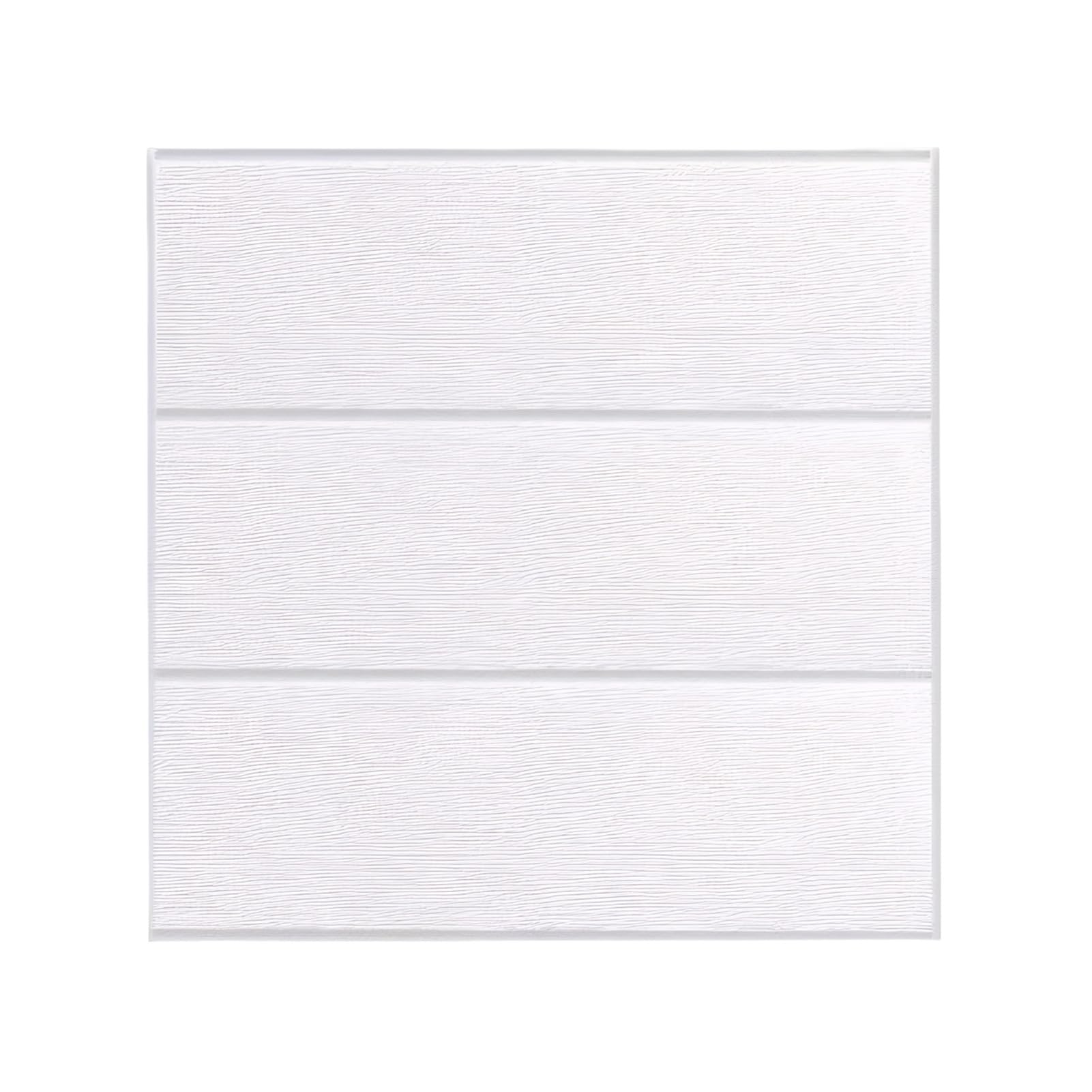 Pannelli di rivestimento staccabili e adesivi, pannelli in legno grigio, pannelli murali 3D 35 × 35 cm per la decorazione di casa e ufficio, carta da parati in, Bianco