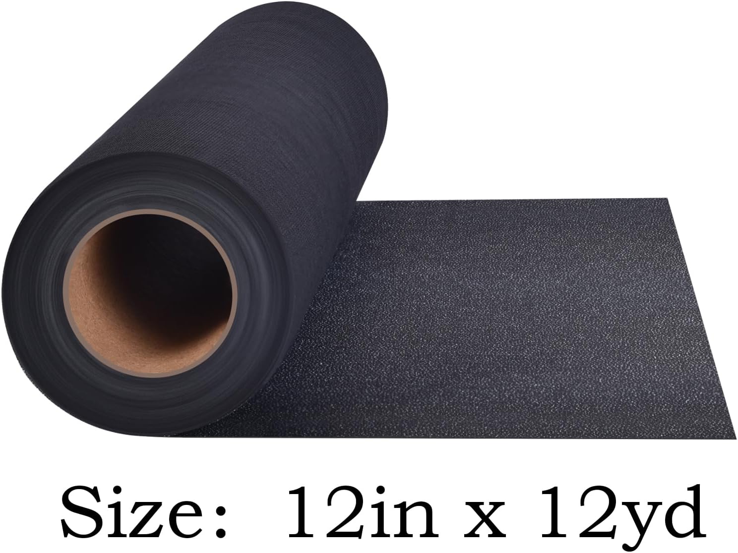 Seneme Soft & Cozy Embroidery Stitch Cover 12" x 12 Yd Fusible Stabilizer for Machine Embroidery Covering Scratchy Stitches (Black Light Weight) - Image 2