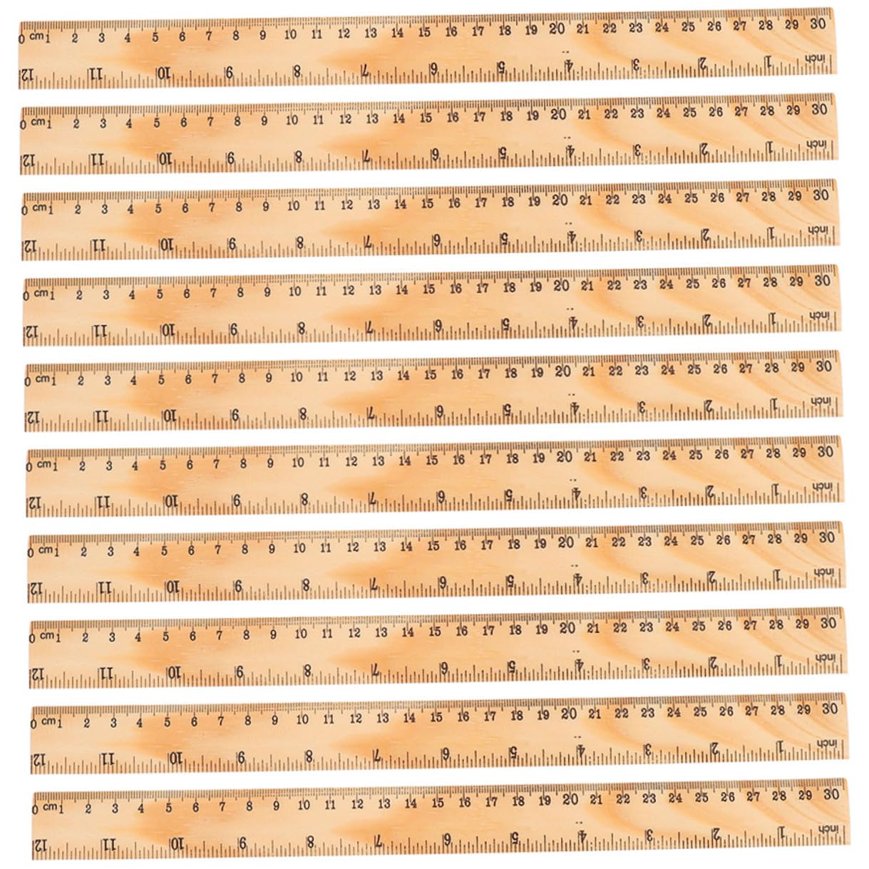 Gadpiparty 72 Piezas Regla de Madera Doble Regla Pequeña para Medición Precisa para Dibujo y Escuela
