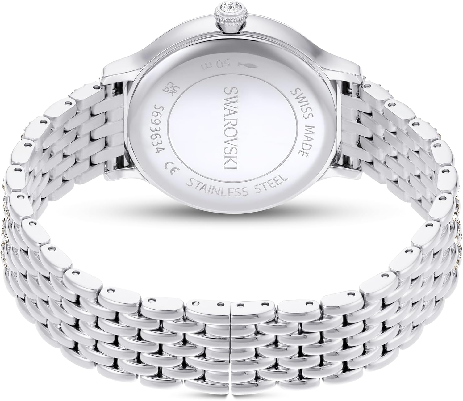 Swarovski Imber Watch, Swiss Made, Metal Bracelet, Silver Tone, Stainless Steel - Image 3