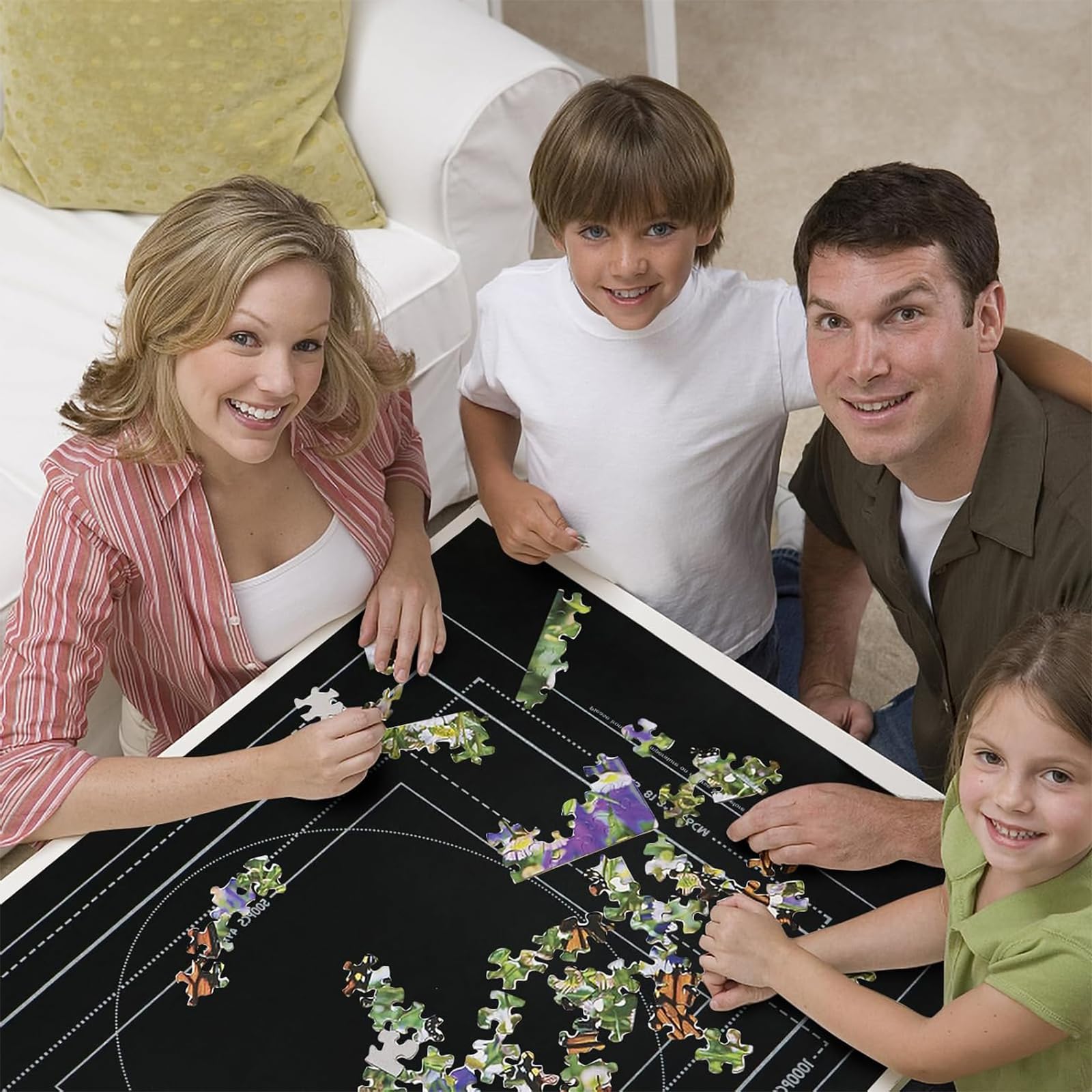 Puzzelmatten für Puzzle bis 1000, Puzzle Teppich Matte, Teppich für bis zu 1500 Teichen, praktischen Zubehör zur Aufbewahrung von Puzzles, Jigsaw Mat