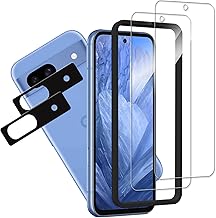 Tempered Glass Screen Protector (2-Pack) + Camera Protector (2-Pack) for Google Pixel 8a, Glass Film, Screen Cover, Japanese-Made Materials, Protective Film With Alignment Frame