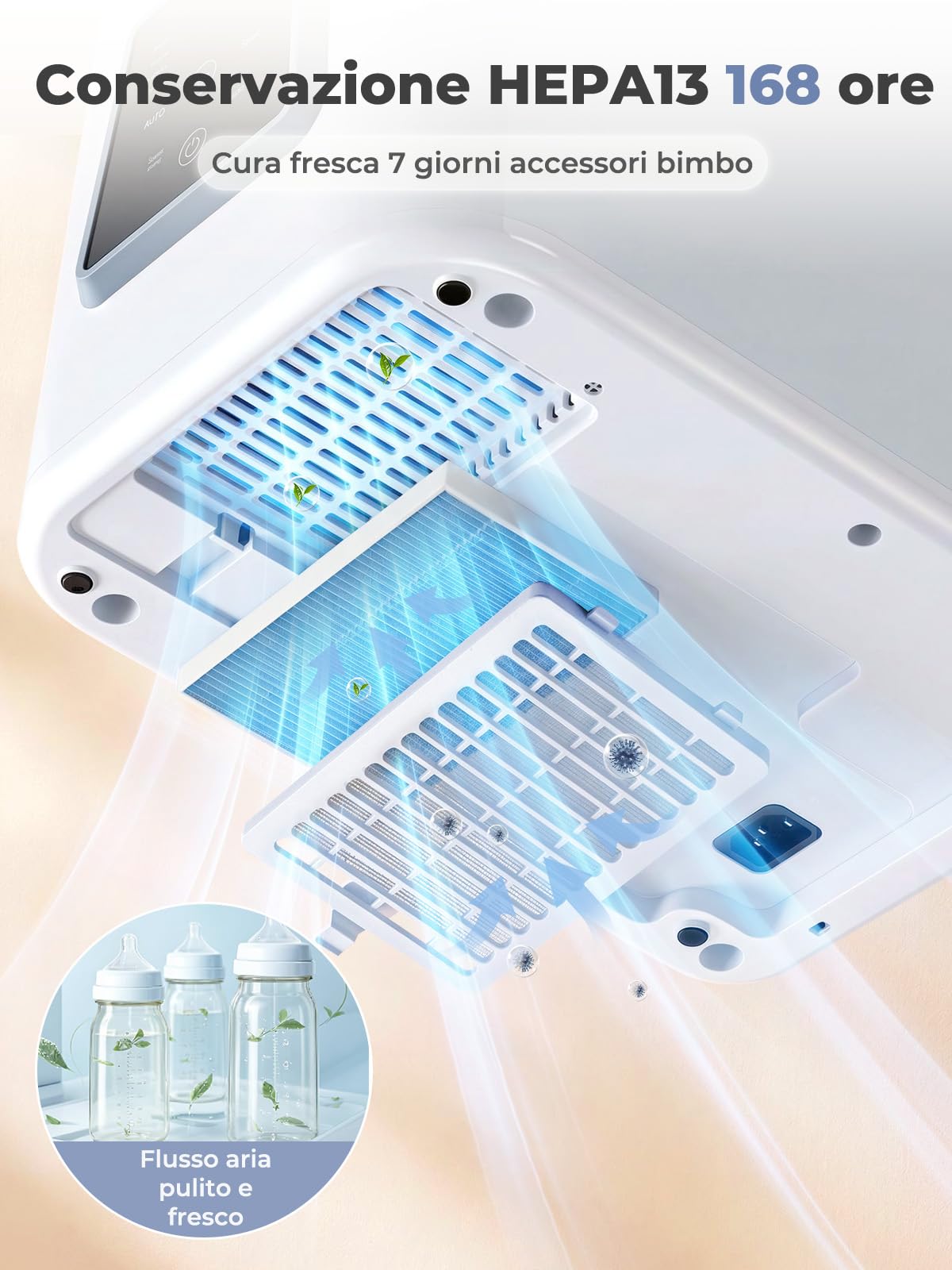 Lavabiberon Elettrico Automatico 4 in 1 con Sterilizzatore e Asciugatore