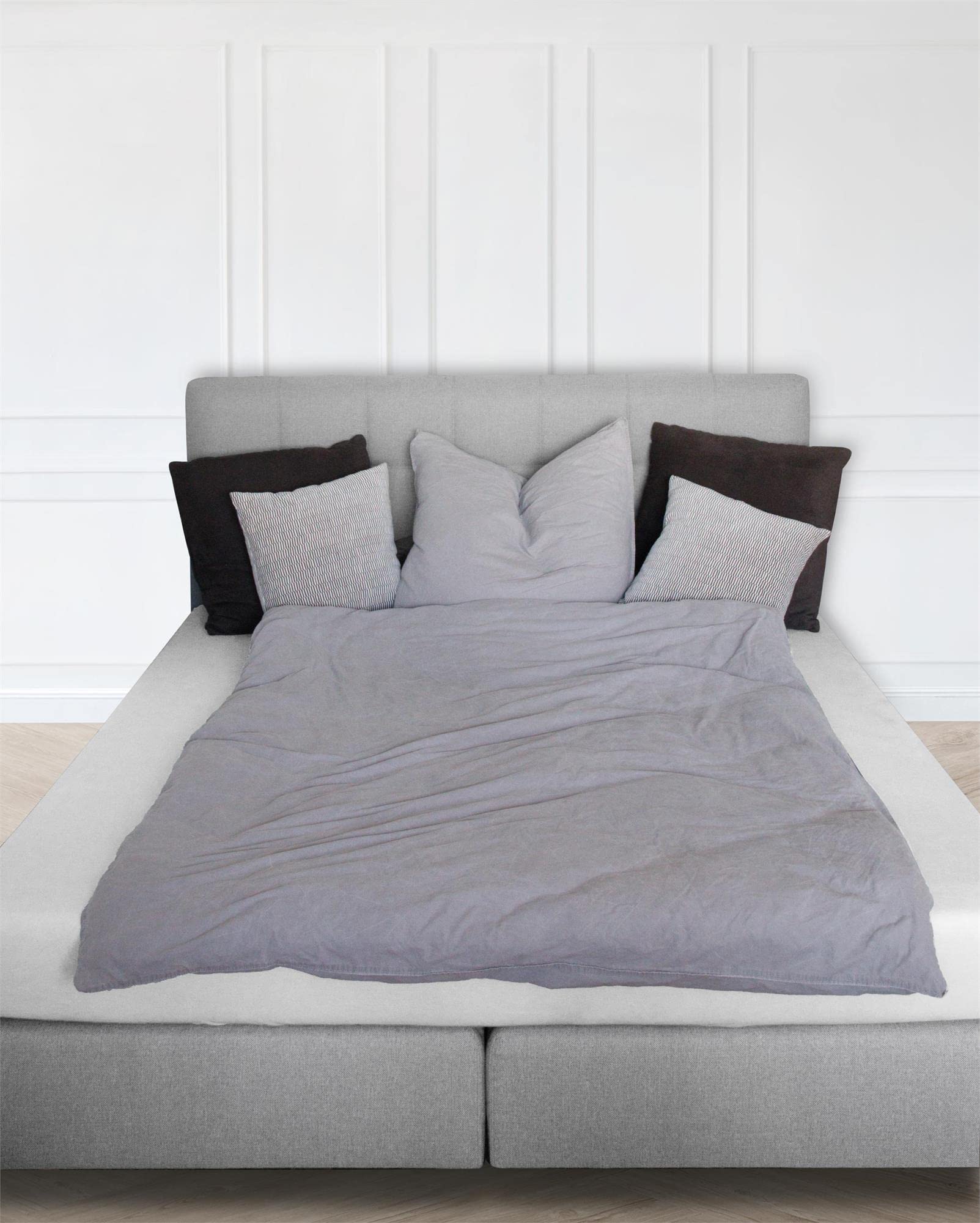 Bambus Spannbettlaken 4 Jahreszeiten| weiches Spannbetttuch 210 g/m² Oeko-Tex aus atmungsaktivem Material Temperaturregulierend Weiß 180-200 cm x 200 cm x 30 cm
