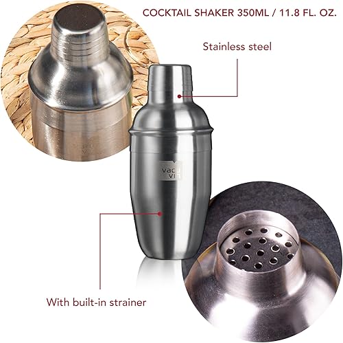 Miniatura 3 de Vacu Vin Juego de cóctel de acero inoxidable de 3 piezas, estándar, plateado