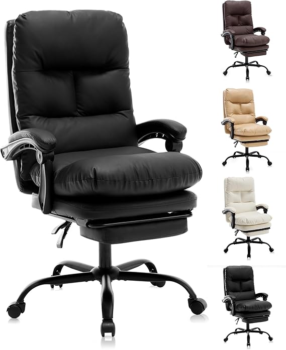 HARANUO Office Chair with Footrest, Ergonomic Office Chair