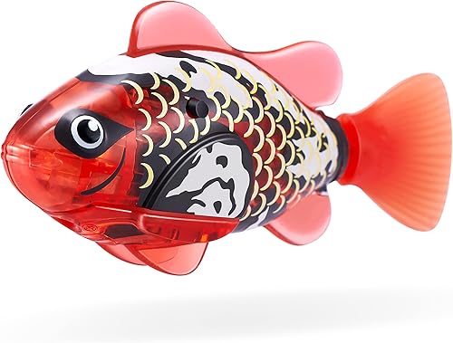 Miniatura 4 de Robo Alive Robo Fish, peces robóticos de natación (Azul + Rojo) de ZURU, activados por agua, cambian de color, vienen con baterías, Exclusivo de