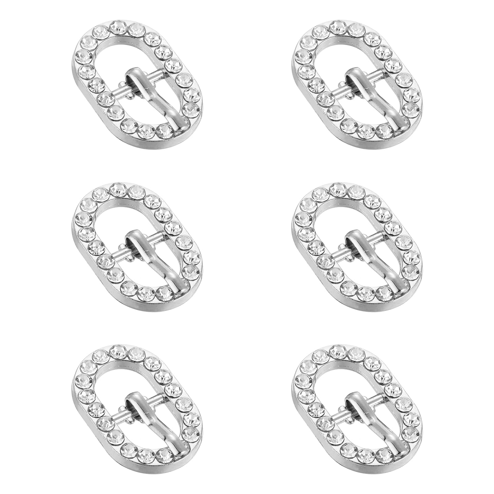 Chiusure Scintillanti 12mm Fibbie A Rullo Con Strass Argento