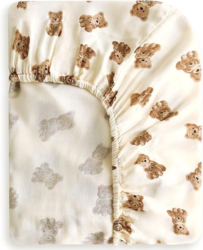 Miniatura 8 de LifeTree Sábanas de cuna para bebés niños y niñas  Sábanas de cuna de muselina neutra para niños pequeños se adapta a colchones estándar de cuna y