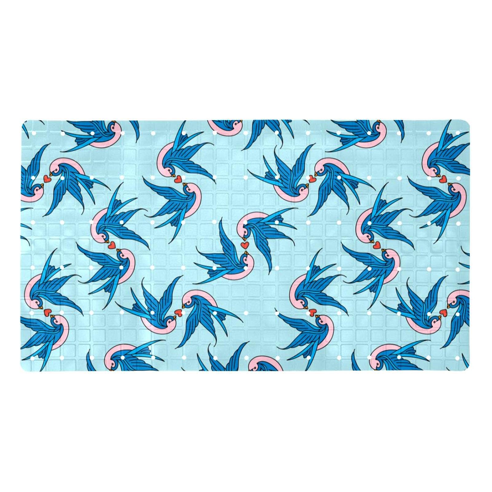 Tapis de baignoire antidérapant à ventouses avec drainage