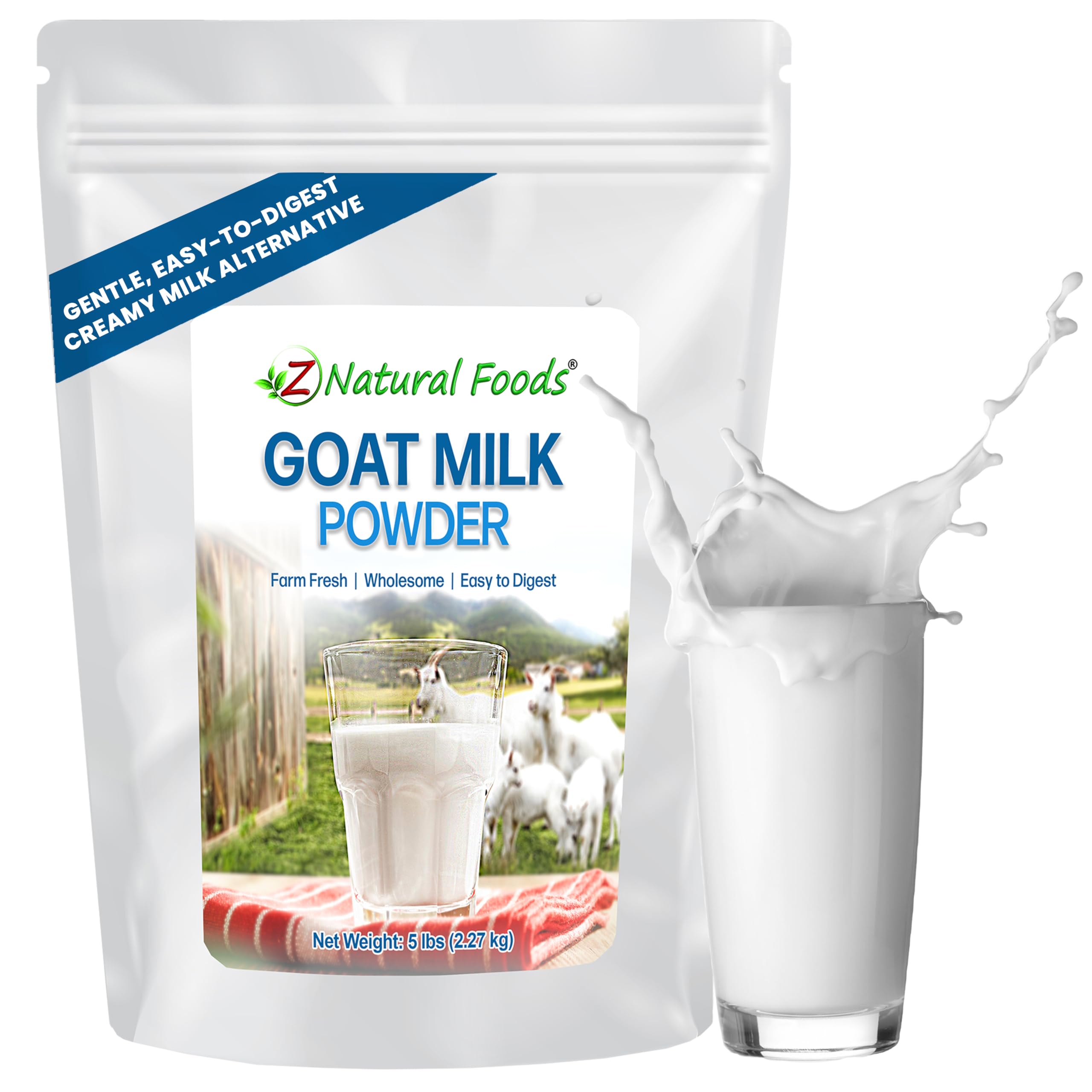 Z Natural Foods Goat Milk Powder - Full Cream Netherlands Milk, 5 lb