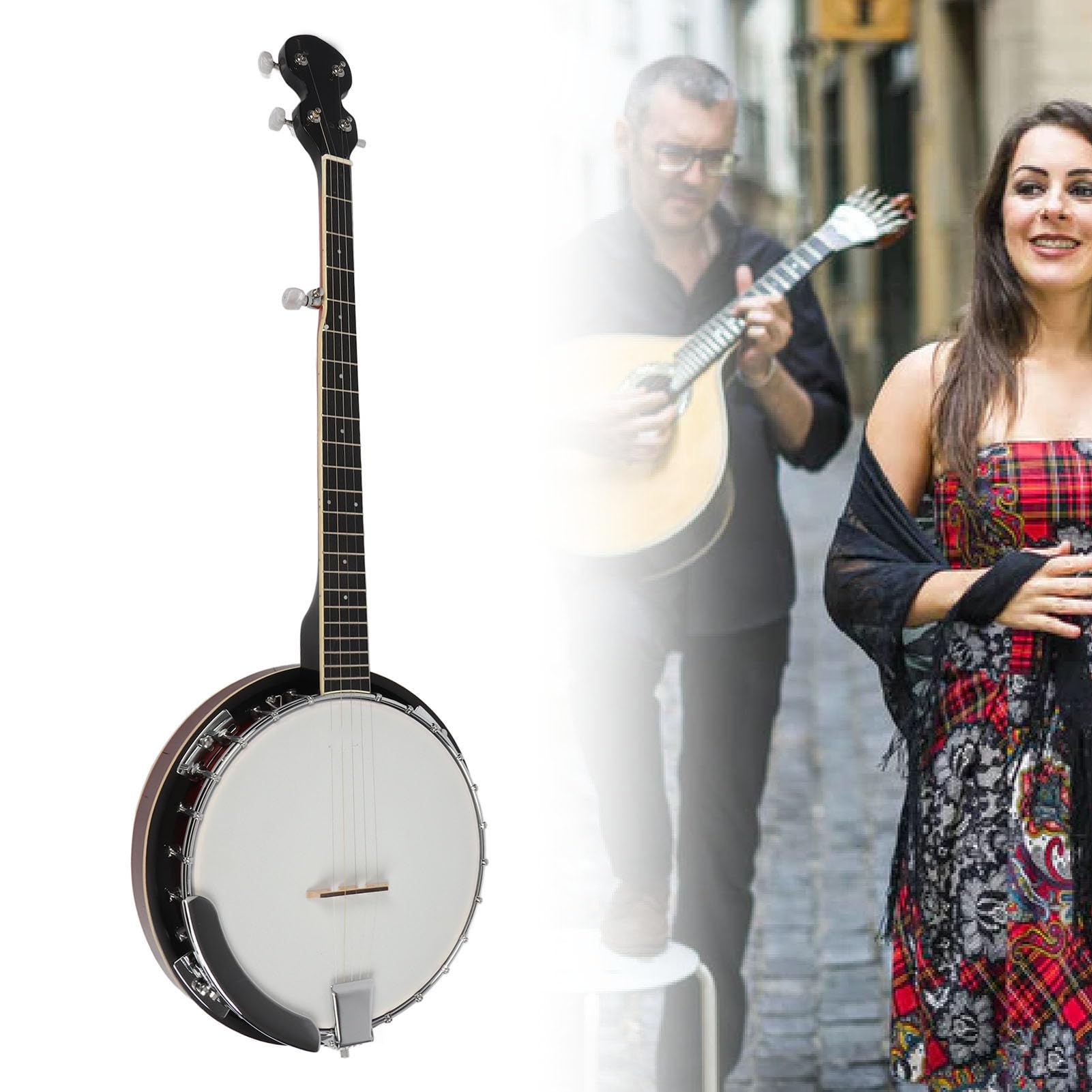 BJ 504 Nuovo Banjo IRIN a 5 Corde con Accessori per Strumenti Musicali dall'aspetto Bello e Attraente