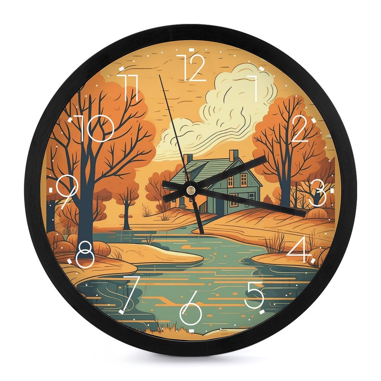 Horloge murale numérique à piles grand format et lisible
