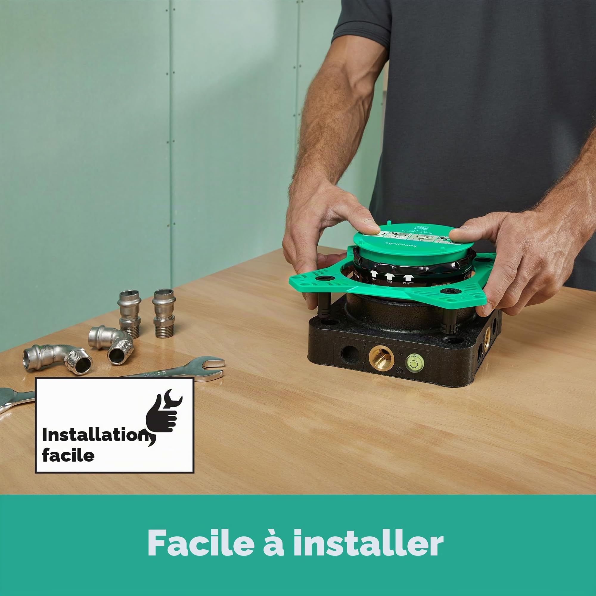 hansgrohe iBox universal 2 - Corps d'encastrement compatible avec toutes les nouvelles robinetteries douche et bain/douche mécaniques et thermostatiques encastrées (à partir de 2023)