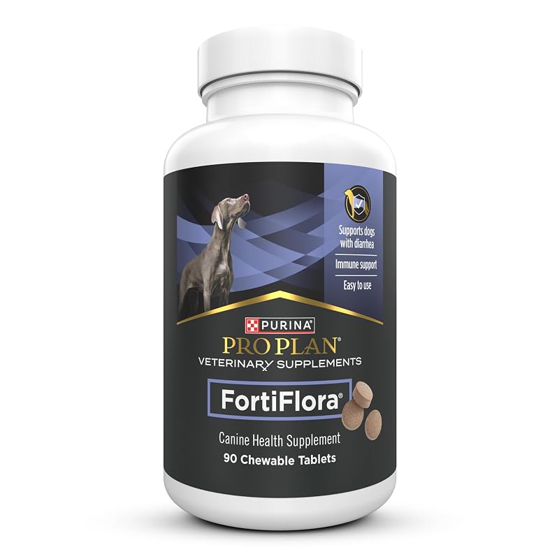 Probiótico para Cães em Comprimidos Mastigáveis FortiFlora Pro Plan Veterinary Diets, 90 unidades